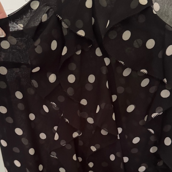 White House Black Market Sleeveless Polka Dot Blouse - Picture 3 of 8